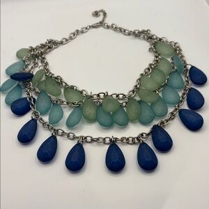 VINTAGE 90’s Blues Flapper Style Necklace